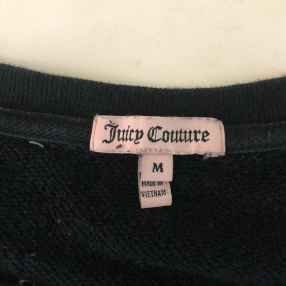 Juicy Couture Black Crewneck Solid Print Sweater - Picture 7 of 7